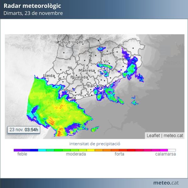 El Meteocat emet un avís de temps violent a les Terres de l'Ebre i alerta que es pot produir pedra o tornados. EIX