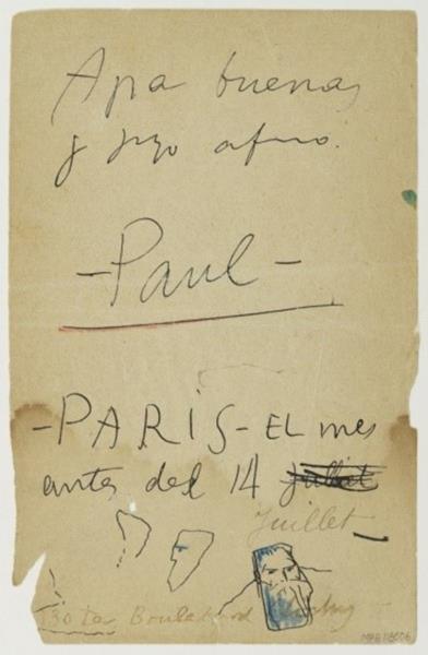 El Museu Picasso adquireix una carta de Pablo Picasso al seu amic sitgetà Miquel Utrillo. Generalitat de Catalunya