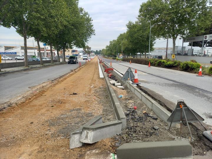 El nou carril bici que connecta els polígons de Vilafranca ha d'estar finalitzat al novembre. Ajuntament de Vilafranca