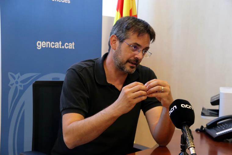 El nou delegat del Govern al Penedès, David Alquézar, durant l'entrevista amb l'ACN. Imatge publicada el 21 de juliol de 2021. ACN
