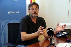 El nou delegat del Govern al Penedès, David Alquézar, durant l'entrevista amb l'ACN. Imatge publicada el 21 de juliol de 2021