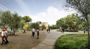 El Parc del Botafoc del Vendrell serà un gran espai obert que integrarà els nuclis de les dues bandes de la riera. Ajuntament del Vendrell