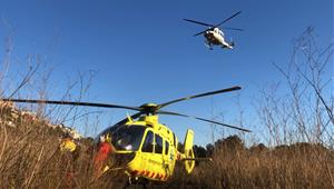 Els Bombers rescaten un escalador accidentat en caure de 12 metres prop de Sitges