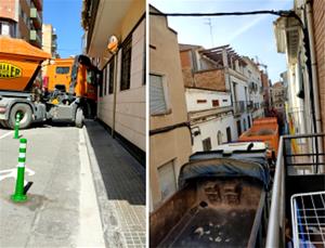 Els camions fent maniobres perilloses i fent talls de carrer sense cap informació als veïns