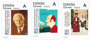 Els centenaris de Jordi Mas i Roig Toqués i els 250 anys dels gegants de Vilanova ja tenen un segell commemoratiu. EIX