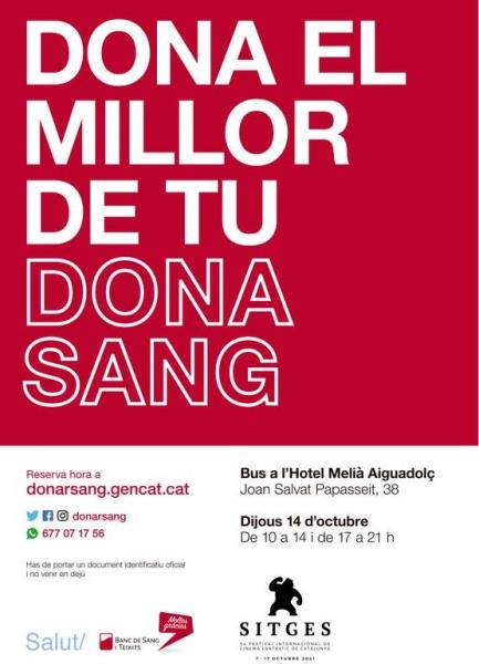 Els donants de sang de la campanya de dijous a Sitges podran anar al festival gratuïtament. EIX