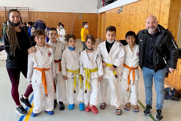 Els judoques del Club Judo Vilafranca-Vilanova. Eix