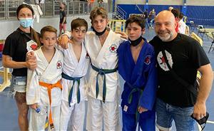 Els judoques del Club Judo Vilafranca-Vilanova al Campionat de la Copa Catalunya. Eix