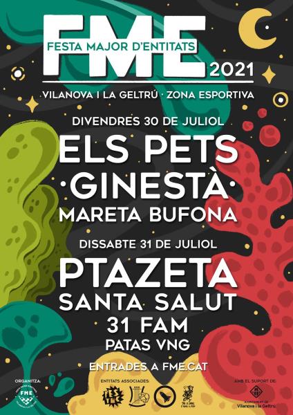 Els Pets i Ptazeta, caps de cartell de la Festa Major d'Entitats de Vilanova. EIX