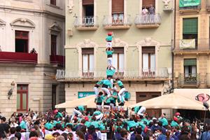 Els Verds coronen el primer 4 de 8 de la represa castellera en la diada del Mercadal de Reus