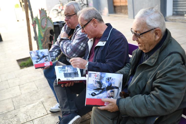 Els vilanovins Ramon Saumell, Abel i Salvador Masana. EIX