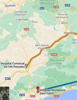 En comú Podem reclama solucionar la mobilitat en transport públic als centres hospitalaris del Consorci Sanitari Alt Penedès-Garraf . EIX