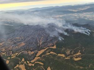 Estabilitzat el 90% de l'incendi de la Conca de Barberà i l'Anoia, que ha cremat 1.657 hectàrees