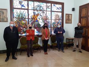 Exalcaldes i l'alcaldessa de Vilanova es troben per tractar el Pla de Reactivació Econòmica i Social. Ajuntament de Vilanova