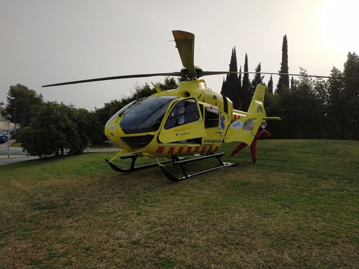 Ferit amb cremades de segon i tercer grau l'operari d'una obra que manipulava palets en un solar a Segur de Calafell. Ajuntament de Canyelles