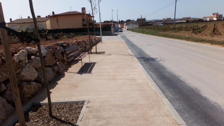 Finalitzen les obres del camí de vianants que uneix Sant Pere Molanta i el barri Ferran. Ajuntament d'Olèrdola