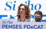 Imatge de la cap de llista del PDeCAT a les eleccions, Àngels Chacón. Imatge del 14 de febrer de 2021. ACN