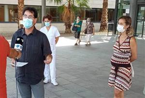 Imatge de la roda de premsa a l’Hospital. Eix