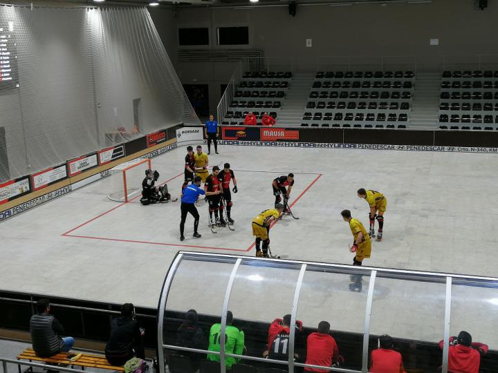 Imatge del partit de la primera volta entre el CE Vendrell i el CE Noia. Eix