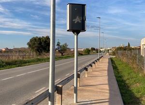 Imatge del radar a l'entrada de Sant Cugat Sesgarrigues. Eix