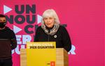 La cap de llista de la CUP, Dolors Sabater, durant la valoració dels resultats electorals el 14 de febrer del 2021. ACN