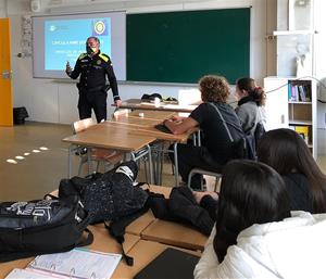 La Policia local del Vendrell ofereix educació viària per a alumnes d’ESO. Ajuntament del Vendrell