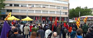 La reivindicació sindical torna al carrer en un Dia del Treball marcat per la pluja i les restriccions sanitàries