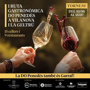 La Ruta Gastronòmica DO Penedès arriba a Vilanova el 10 de juny amb sopars maridats d'alt nivell. EIX