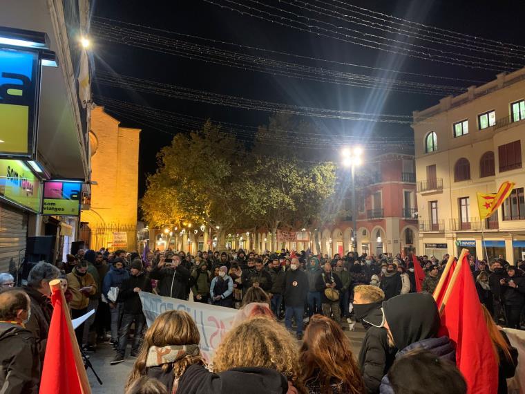 L'esquerra independentista es manifesta a Vilafranca contra la condemna a l'activista Adrián Sas. SEPC