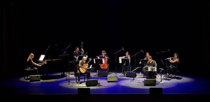 L'Hotel Ensemble Música Viva i José Luis Bieito Trio de l' ECMM Vilanova i la Geltrú . Oriol Ibañez