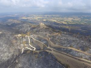 L'incendi de l'Anoia, a vista de dron