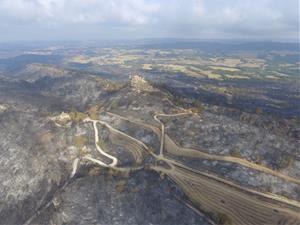 L'incendi de l'Anoia, a vista de dron