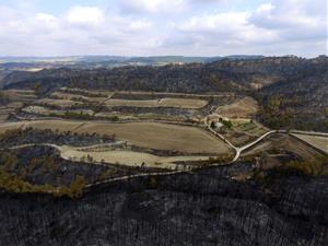 L'incendi de l'Anoia, a vista de dron