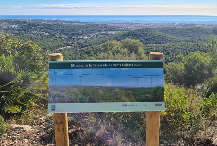 Mirador de la Carrerada de Santa Coloma. Eix