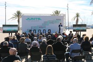 Participants en l'acte de Junts per Catalunya a Vilanova i la Geltrú 