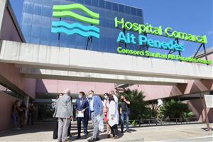 Pere Aragonès i Josep Maria Argimon visiten l'hospital comarcal de l'Alt Penedès per conéixer el full de ruta del Consorci
