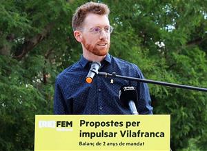 Pere Sàbat, portaveu d'Esquerra Republicana a Vilafranca