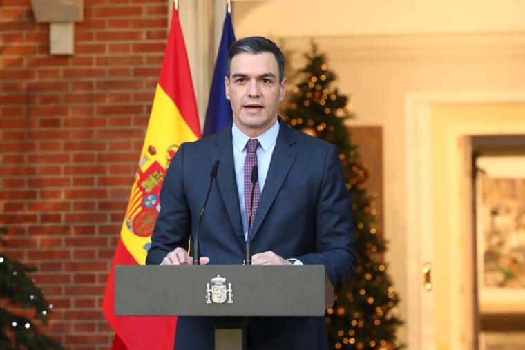 Pla mitjà del president del govern espanyol, Pedro Sánchez. Pool Moncloa/ F. Calvo