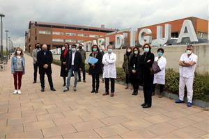 Pla obert de tots els alcaldes de la Conca d'Òdena amb els responsables de Salut a la Catalunya Central i els responsables de l'Hospital d'Igualada. A
