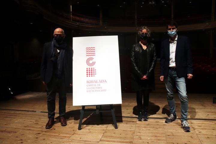 Presentació del logotip de Capital de la Cultura Catalana 2022 a Igualada. 23 de febrer de 2021. ACN