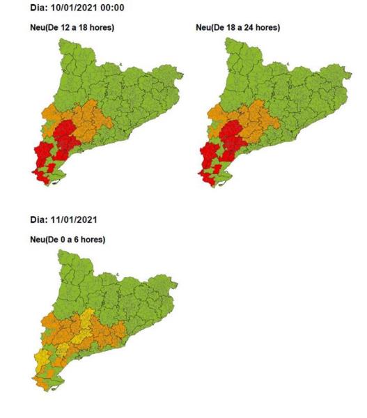 Protecció Civil alerta de l'arribada de 