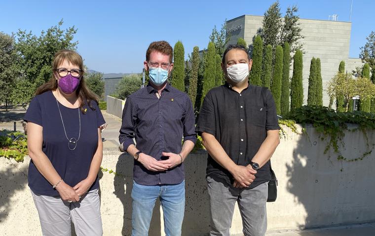 Roda de premsa dels regidors d'ERC Vilafranca. Eix
