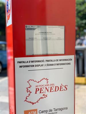 S’instal·len nous pals d’informació viva a l’Estació d’Autobusos del Vendrell