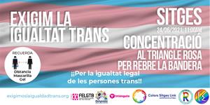 Sitges rep dijous la bandera que reivindica el dret d'autodeterminació de les persones trans. EIX