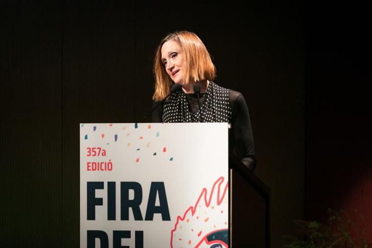 Tana Collados referma la importància dels productes de proximitat en el pregó de la Fira del Gall 2021. Toni Galitó