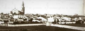 Vilafranca del Penedès al 1903 amb muralles. Col·lecció de Maria Engràcia Soler Mestre