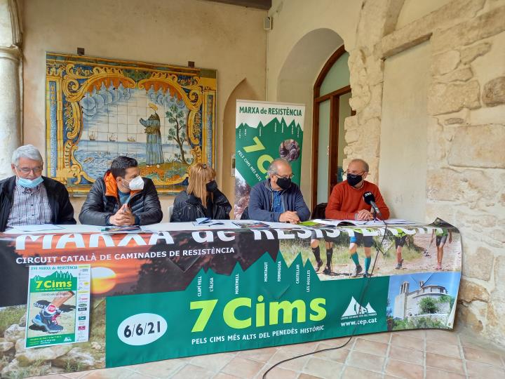 Vilafranca presenta la 17a edició de la Marxa de resistència 7 Cims que tindrà lloc el 6 de juny. Ajuntament de Vilafranca