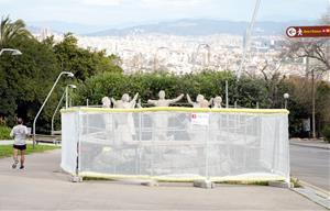 Acaba la restauració del monument La Sardana de Montjuïc, vandalitzat l'octubre del 2020