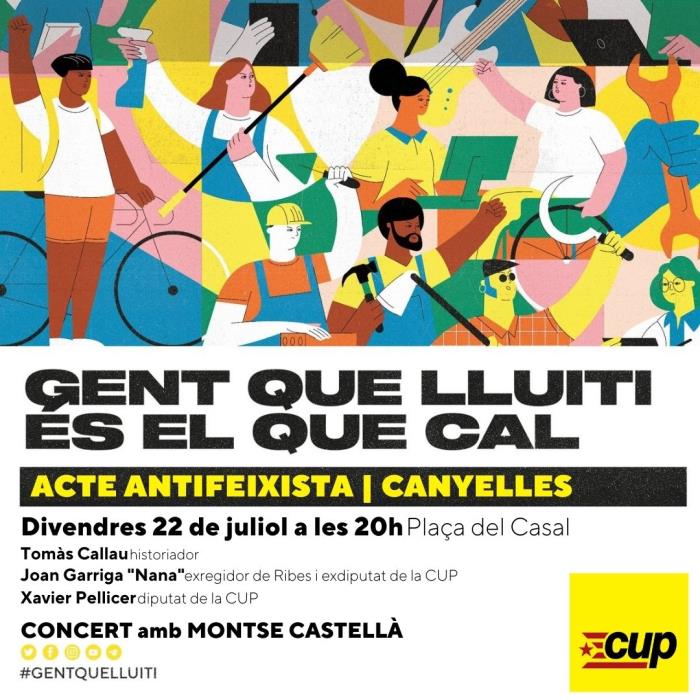 Acte antifeixista a Canyelles