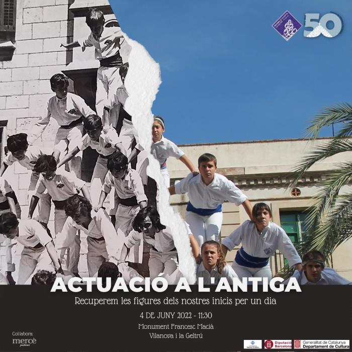 Actuació dels Falcons de Vilanova, a l'antiga
